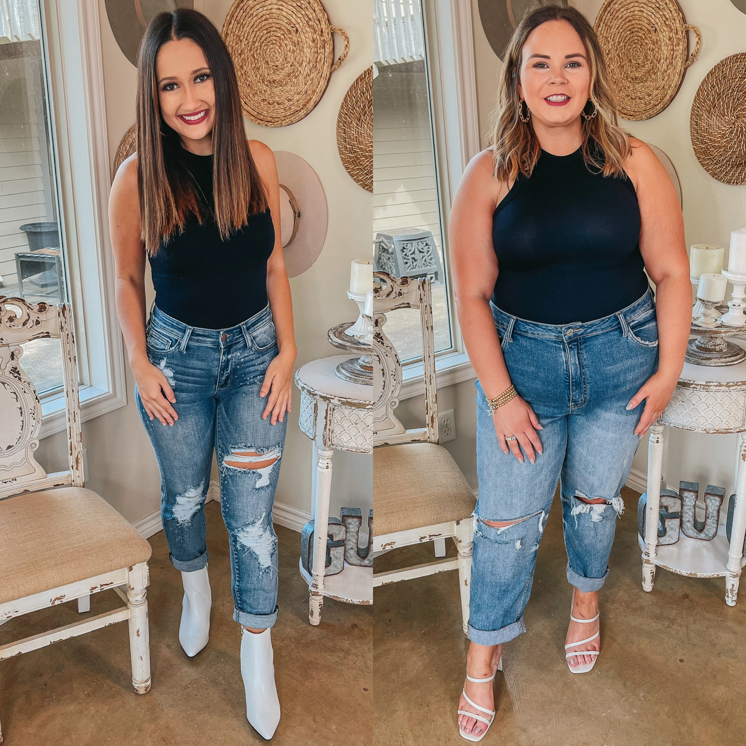 Thermal Insulation Layer Chill With Me Ribbed Tank Top Body Suit in Black