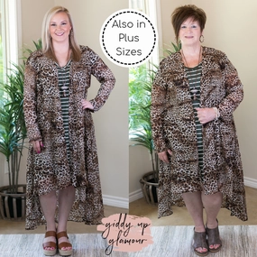 AntiPillingCloth Last Chance Size S/M | Highs and Lows Sheer Cheetah Print Duster Kimono