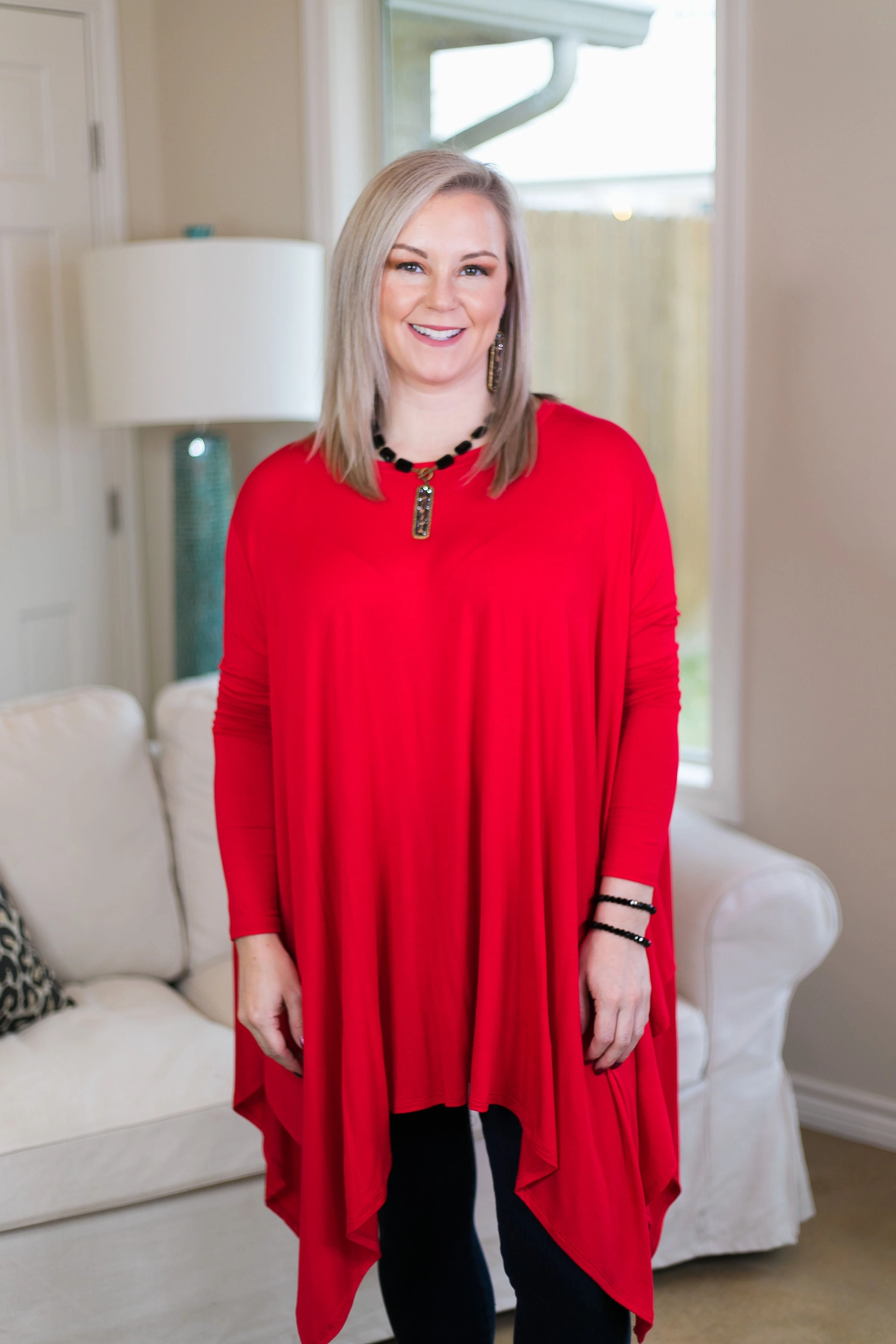 Elegant Skirt Last Chance Size Small (Oversized) | Perfect Getaway Handkerchief Top in Red