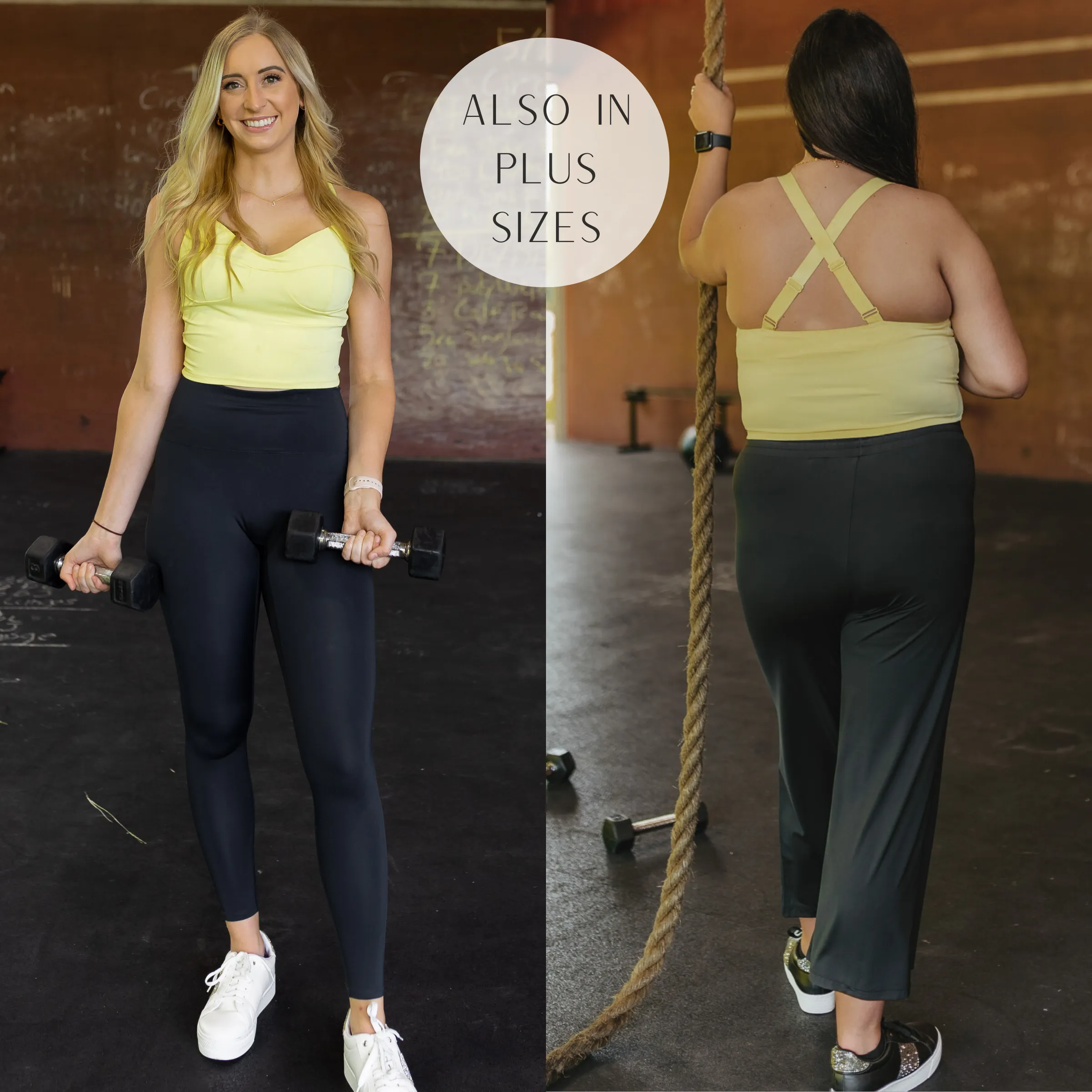 Always RXing Adjustable Strap Tank Top Sports Bra in Lemon Yellow Layered Collar Winter Hoodie