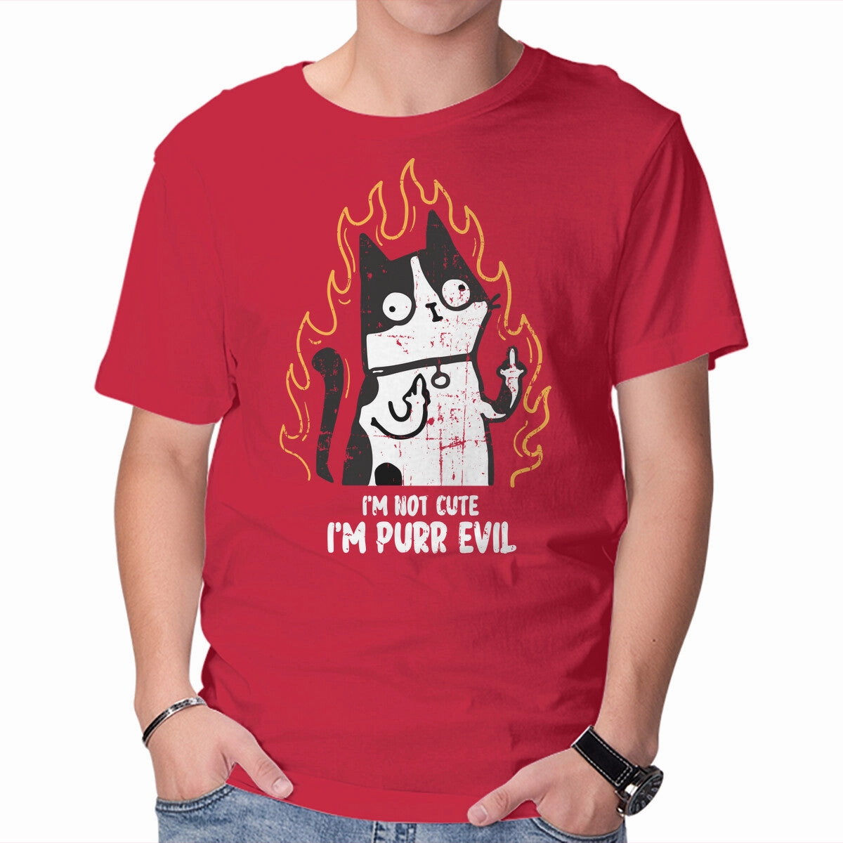 Casual Choice Wear Fit For Comfort I'm Purr Evil