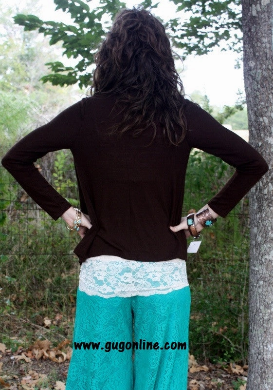 Last Chance Size Small | Don't Sweat the Small Stuff Sweater in Chocolate Brown SnagProofMaterial