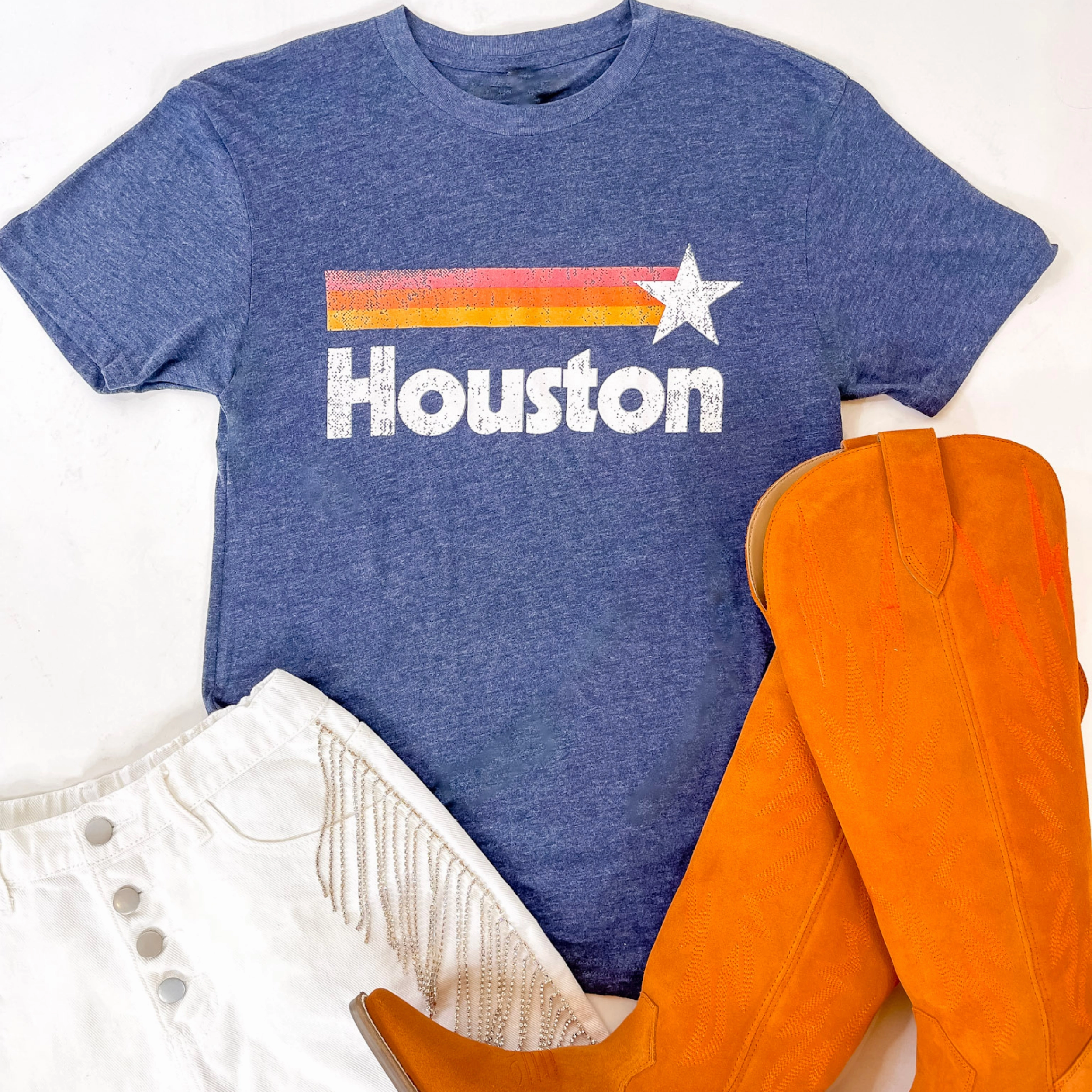 Astros Game Day | Astros Short Sleeve Graphic Tee in Heather Navy Athletic Wear