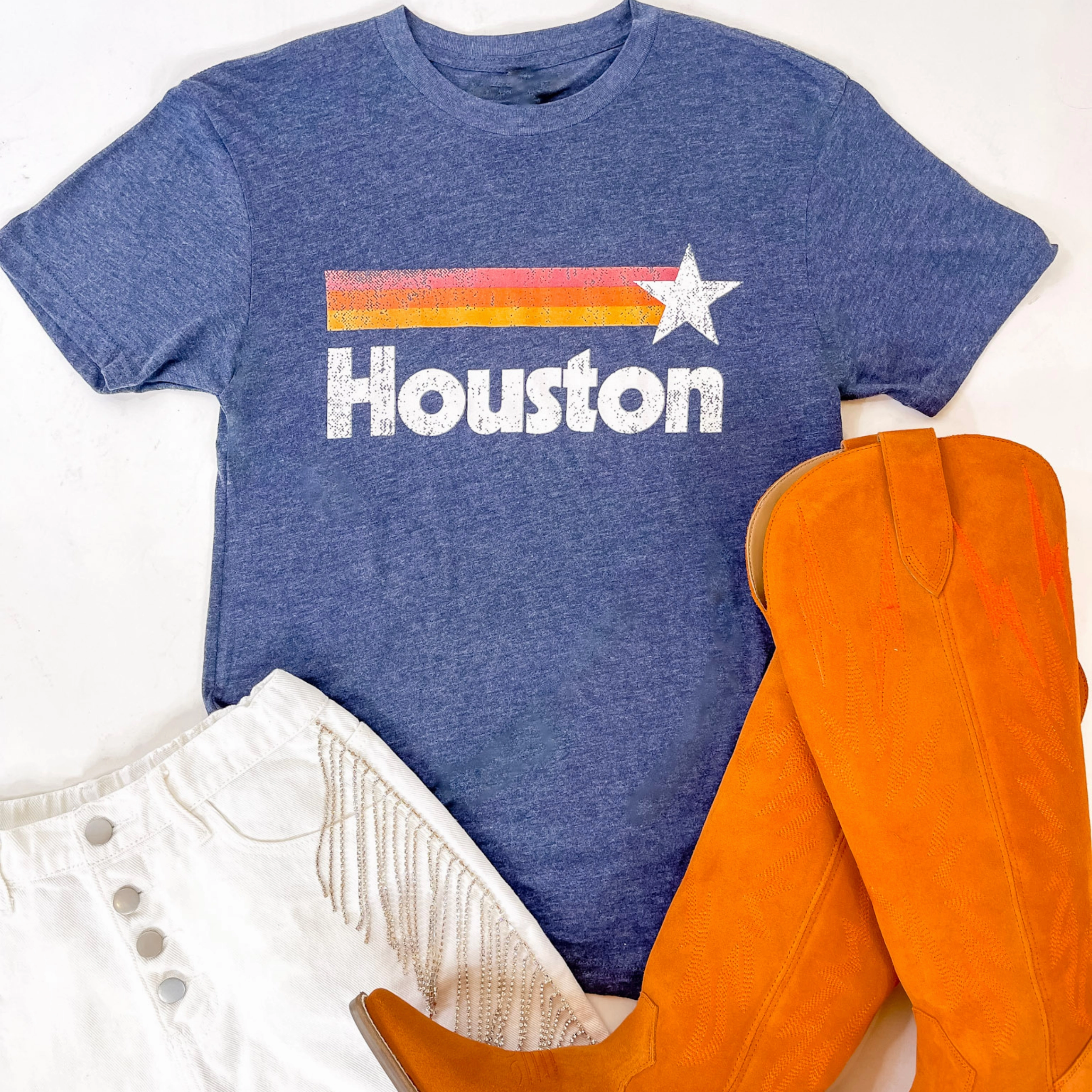 Warm Hoodie QuickReleaseFastenings Astros Game Day | Astros Short Sleeve Graphic Tee in Heather Navy