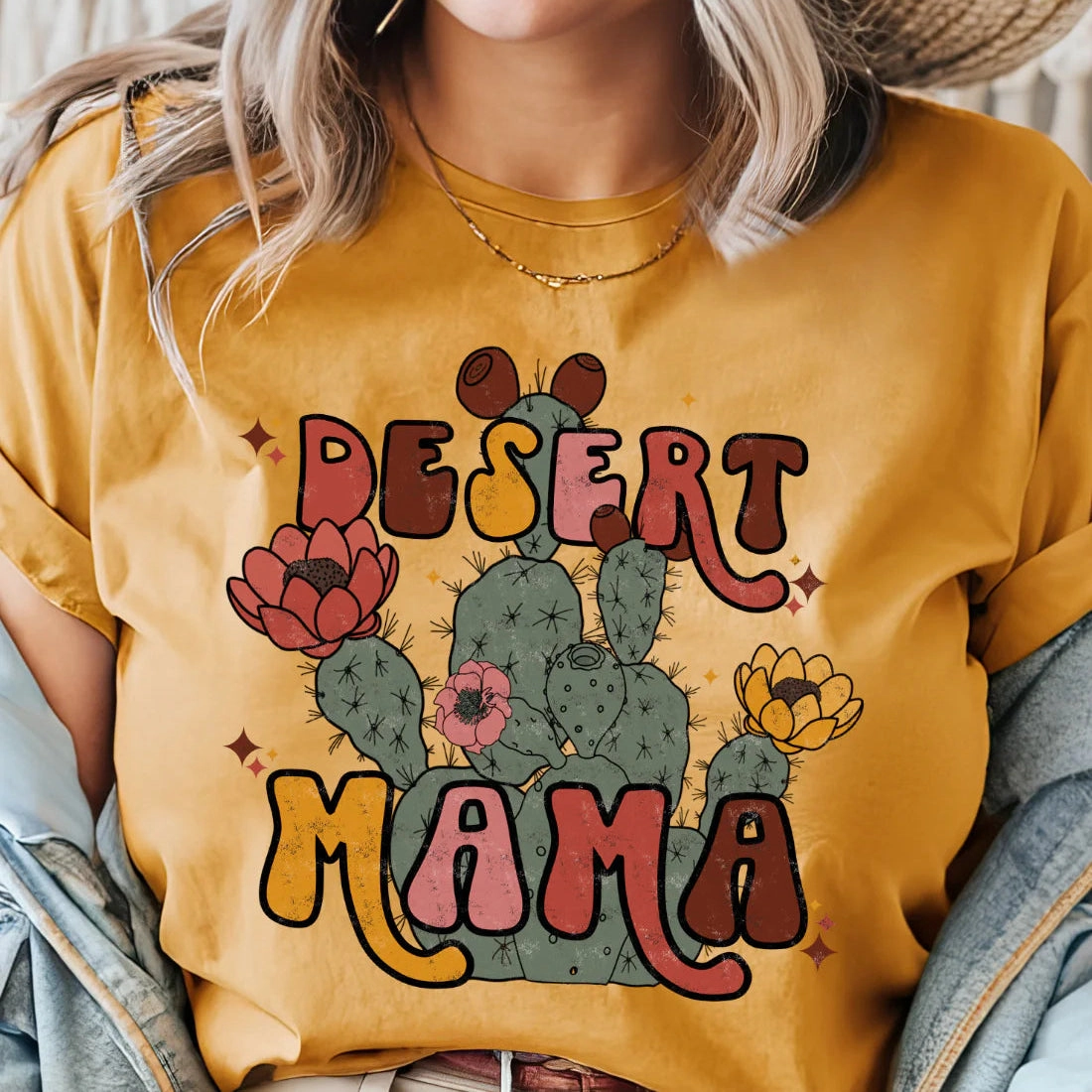 Versatile Comfort Online Exclusive | Desert Mama Graphic Tee in Mustard