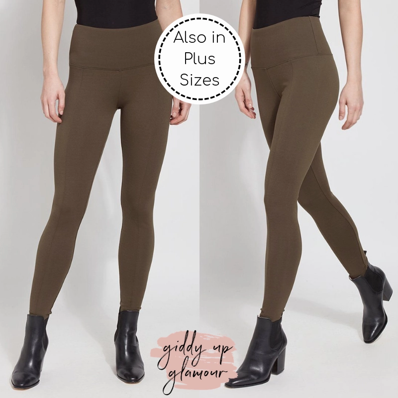 Online Exclusive | Lysse Signature Center Seam Ankle Length Leggings in Olive Green OdorResistant Coating
