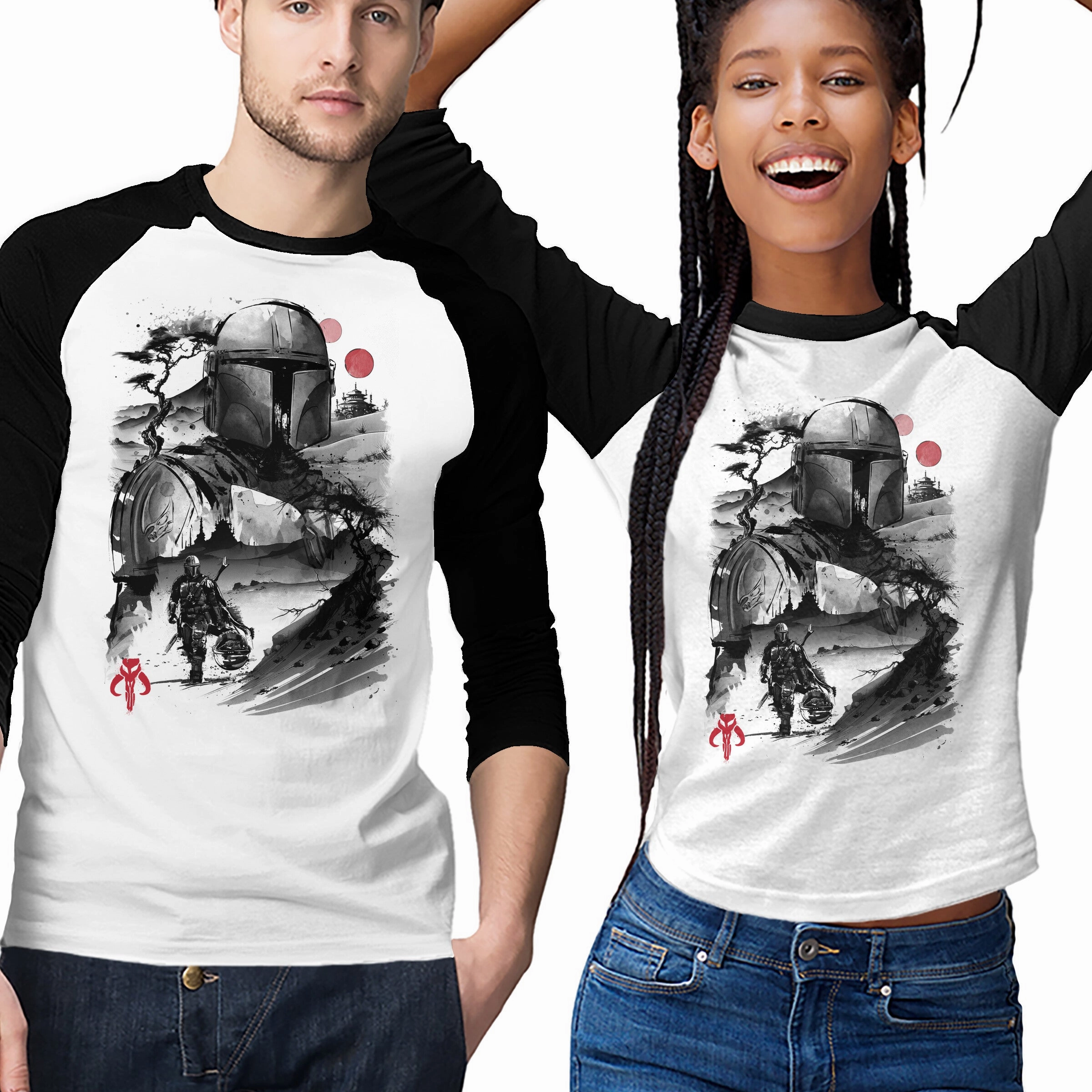 Bounty Hunter In The Desert Sumi-e Relaxed Style Pocket Detailing