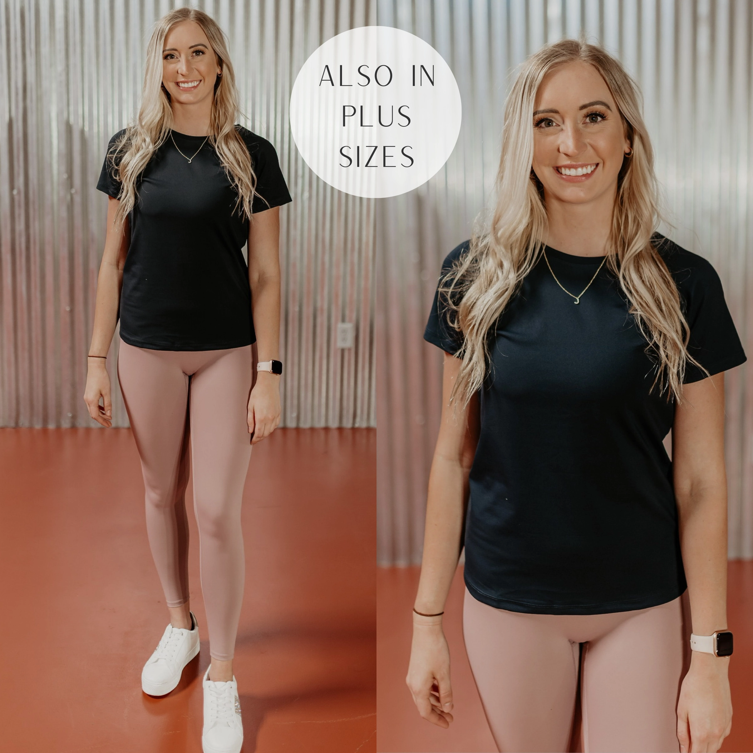 AntiBacterialTreatment Breaking Records Fitted Short Sleeve Active Top in Black