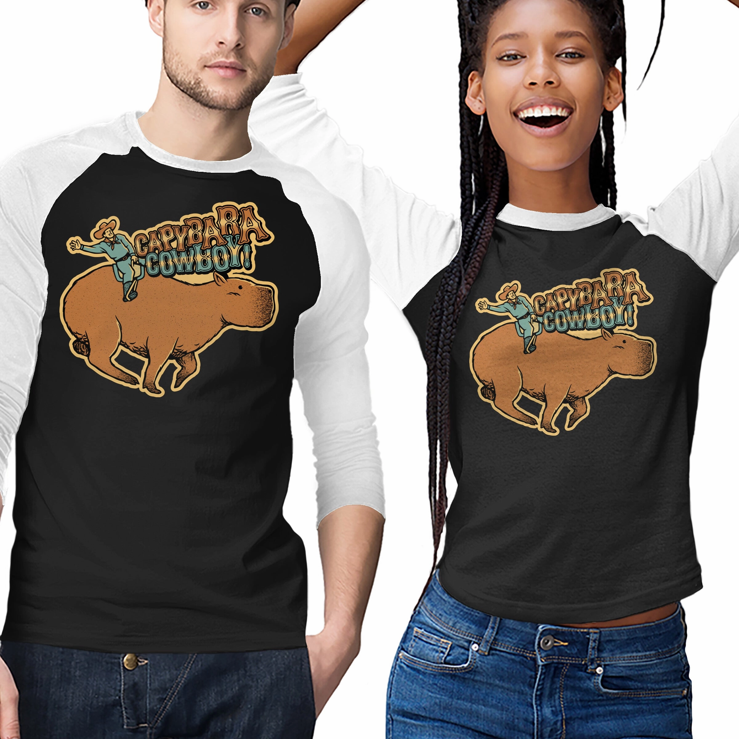 Stretch Knit Timeless Design Capybara Cowboy