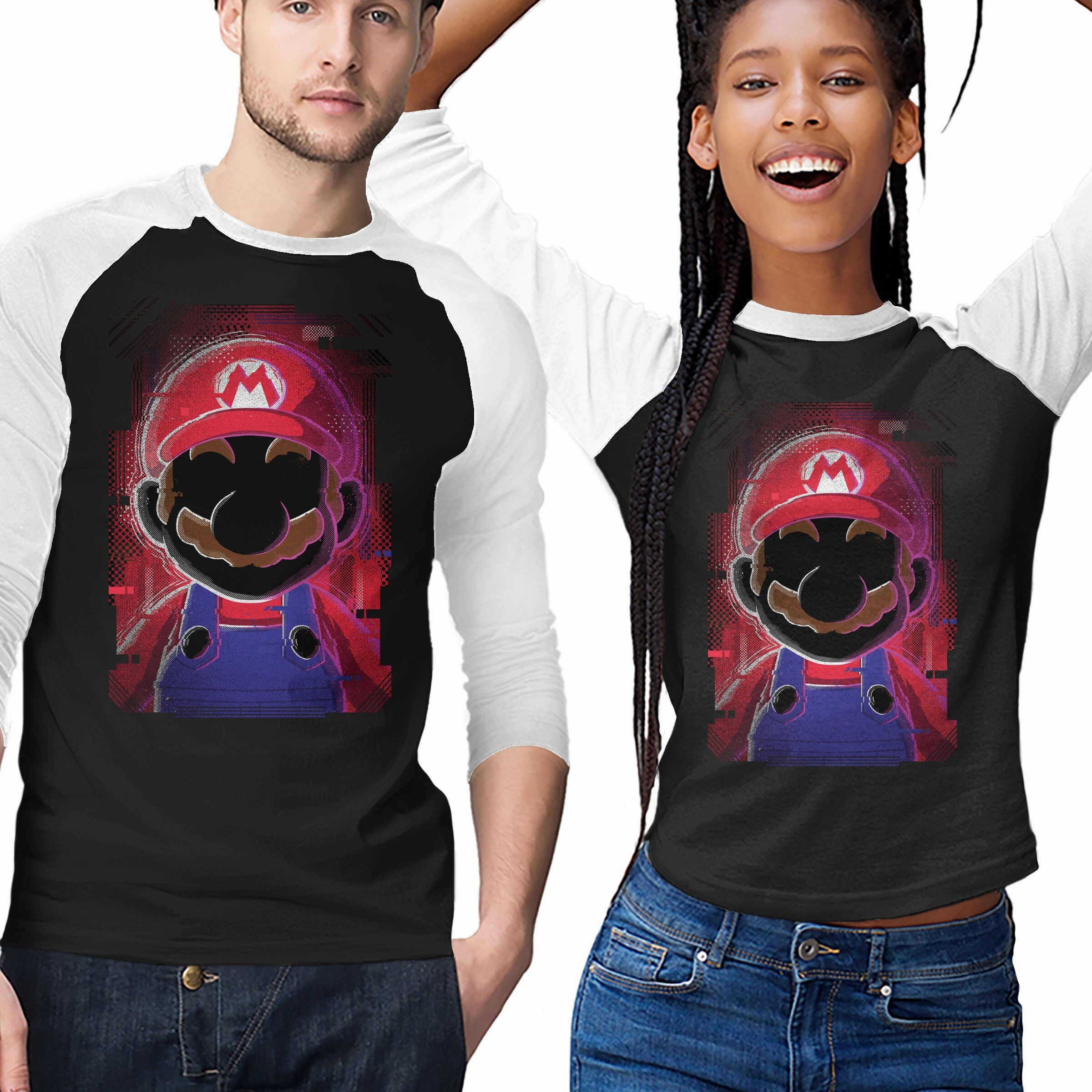 Mario Glitch Organic Cotton Construction Bright Color