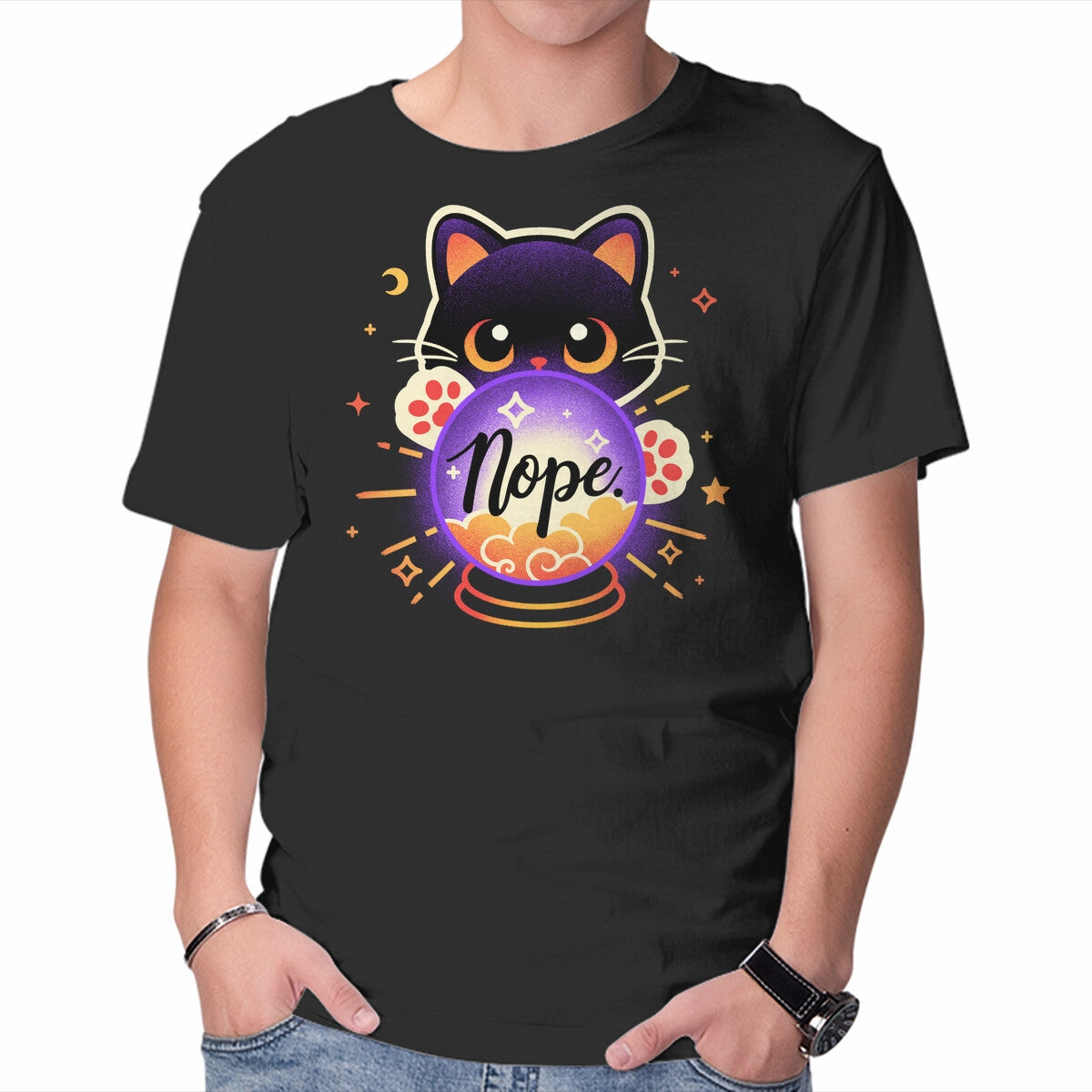 Comfy Casual Wear Workout Cat Crystal Ball