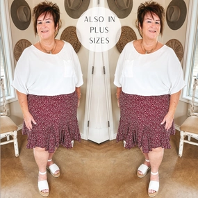 Newest Views Small Leopard Ruffle Skirt in Maroon FlexibleJointConstruction Desk Style