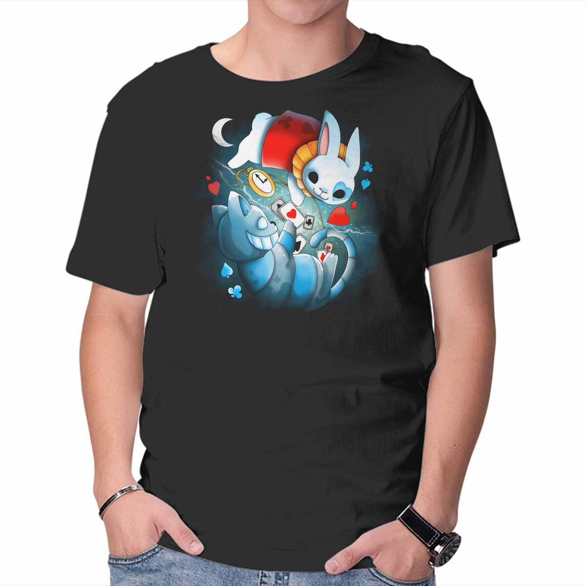 Cheshire And White Rabbit Layered Hem Design