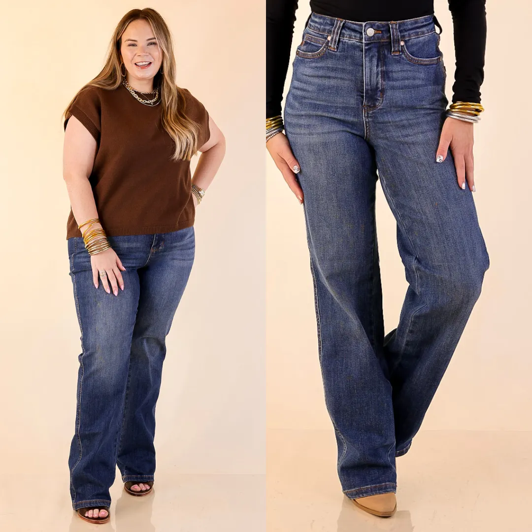 Adjustable Waistbands Judy Blue | Perfect Foundation Tummy Control Straight Leg Jean in Medium Wash