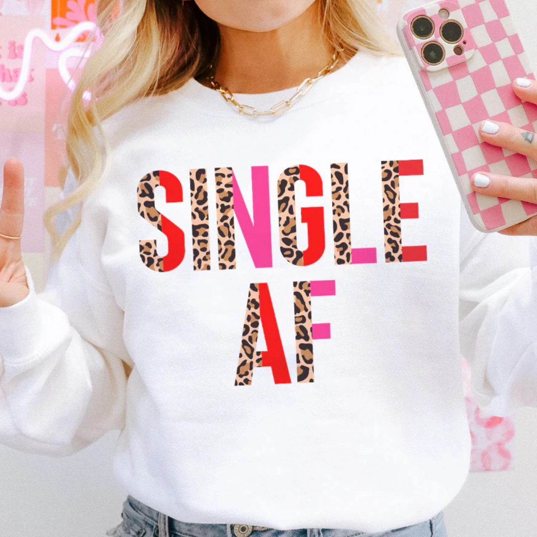All-Purpose Comfort Online Exclusive | Single AF Cheetah and Color Block Graphic Sweatshirt in White