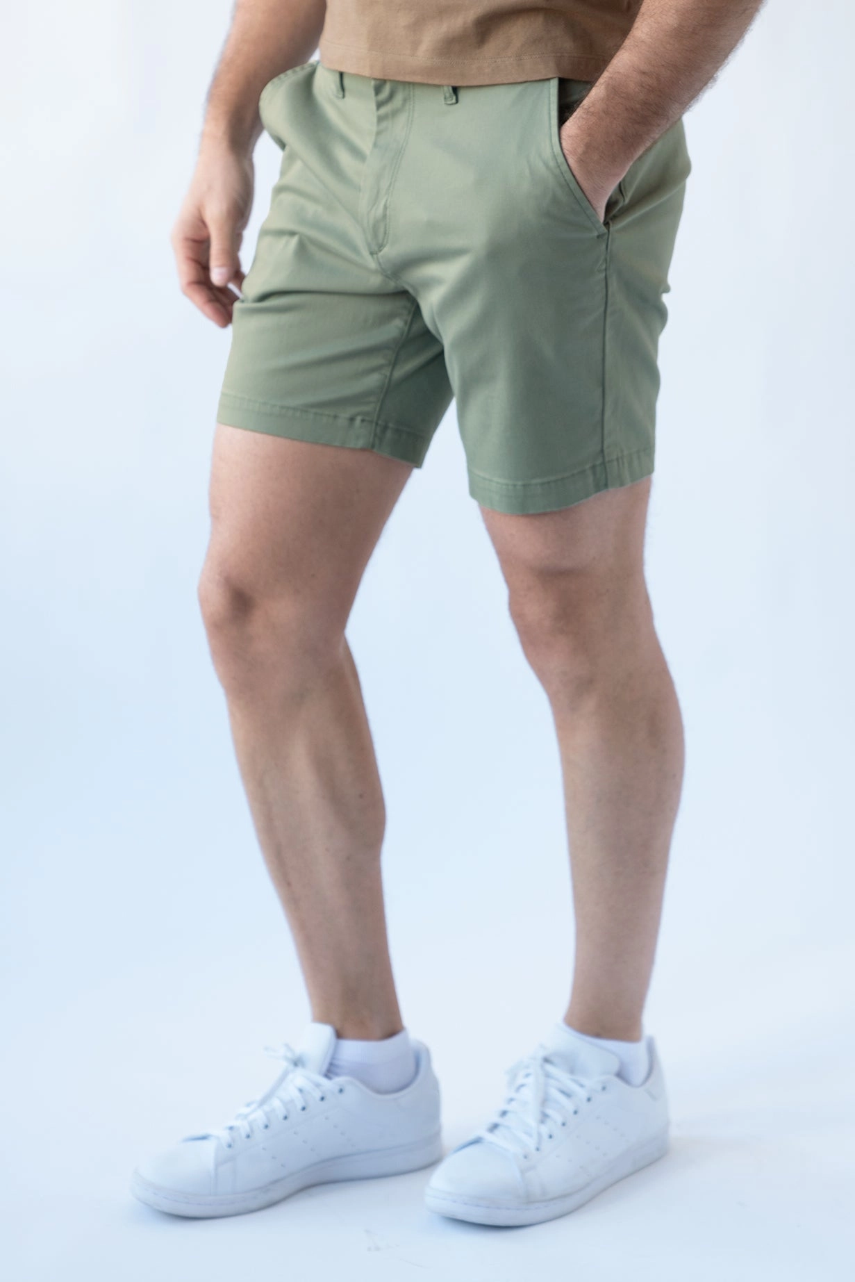 Tagless label High Mobility Chino Short 7" - Sea Spray