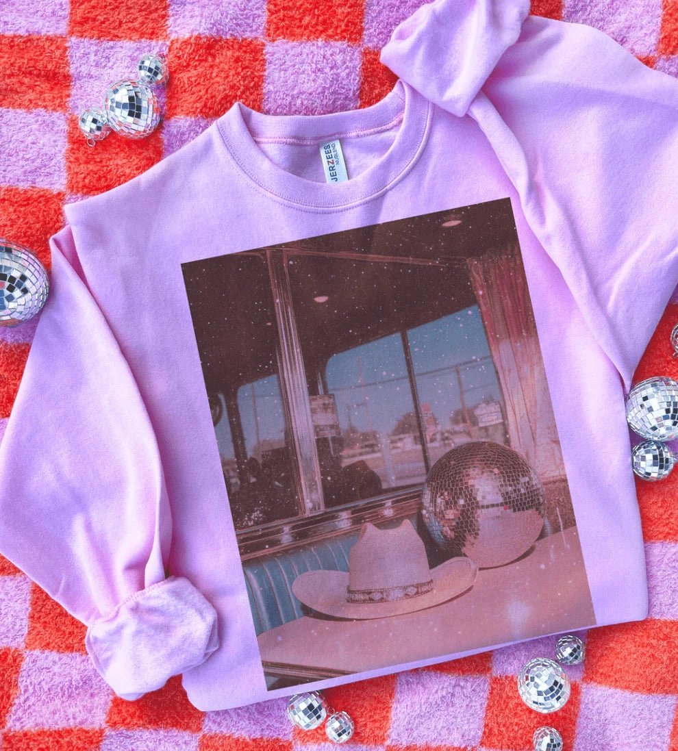 Online Exclusive | Disco Pop Too Sweet For Me Graphic - Tee & Sweatshirt Option Leather combination