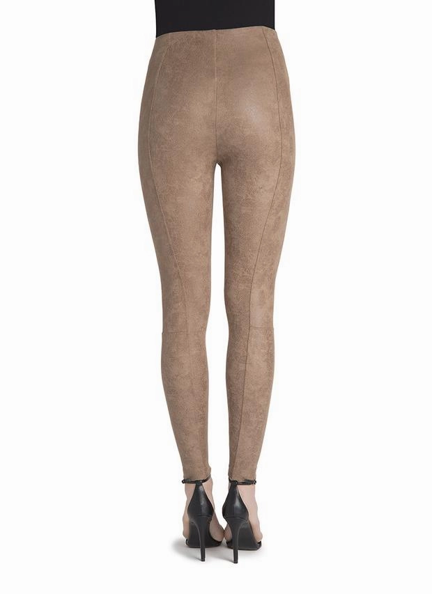 Ventilated Back Panels Cyber Glow Last Chance Size 3XL | Lysse Premium Buffed Suede Leggings Saddle Tan
