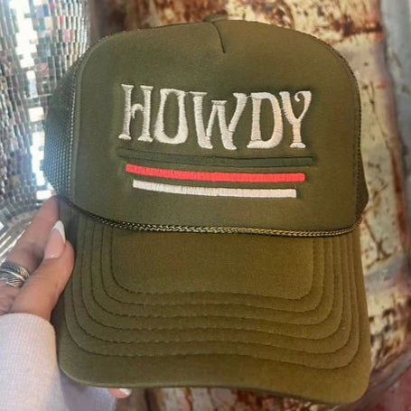 FlexibleCollarOptions Online Exclusive | Howdy Trucker Cap in Military Green