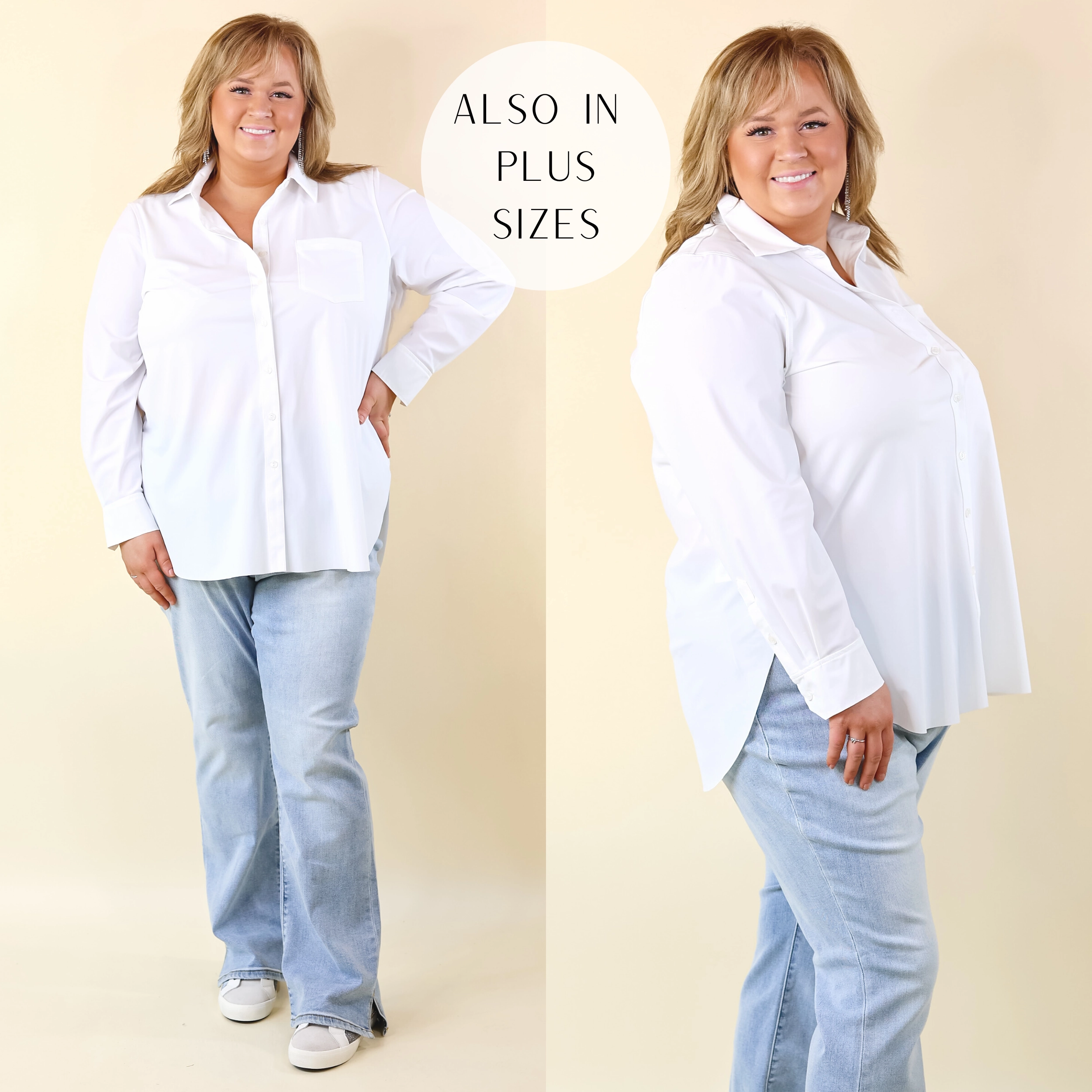 Printed design All-Season Wear Lyss?? | Schiffer Button Down Dress Shirt in White