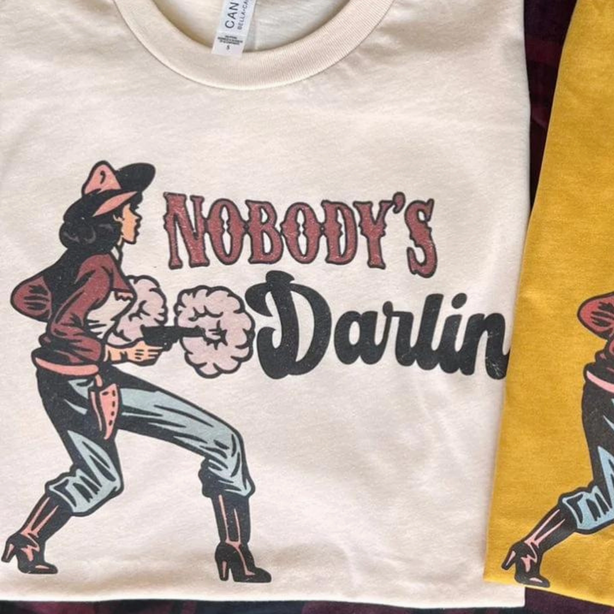 DoubleStitched Workwear Essentials Online Exclusive | Nobody's Darlin' Graphic Tee in Cream