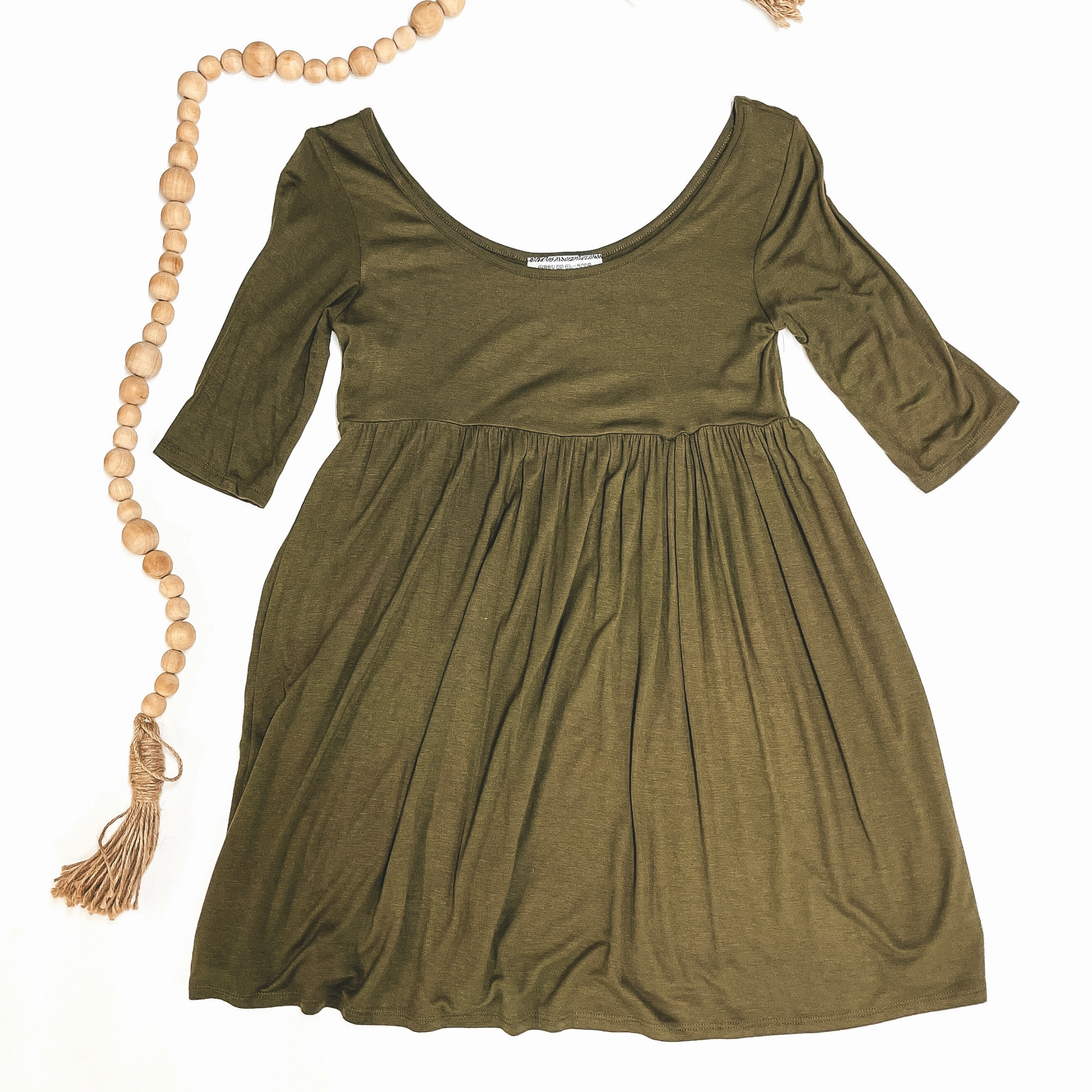 Cozy Fashion Last Chance Size Small & Med. | Olive Green Babydoll Top