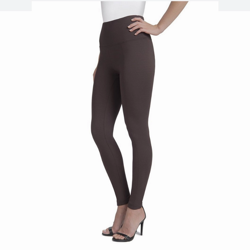 DurableReinforcedElbow Activewear Lysse | Premium Center Seam Ponte Ankle Length Leggings ESPRESSO