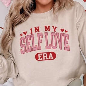 Online Exclusive | In My Self Love Era Graphic Sweatshirt in Cream back to school Airflow Ventilation System
