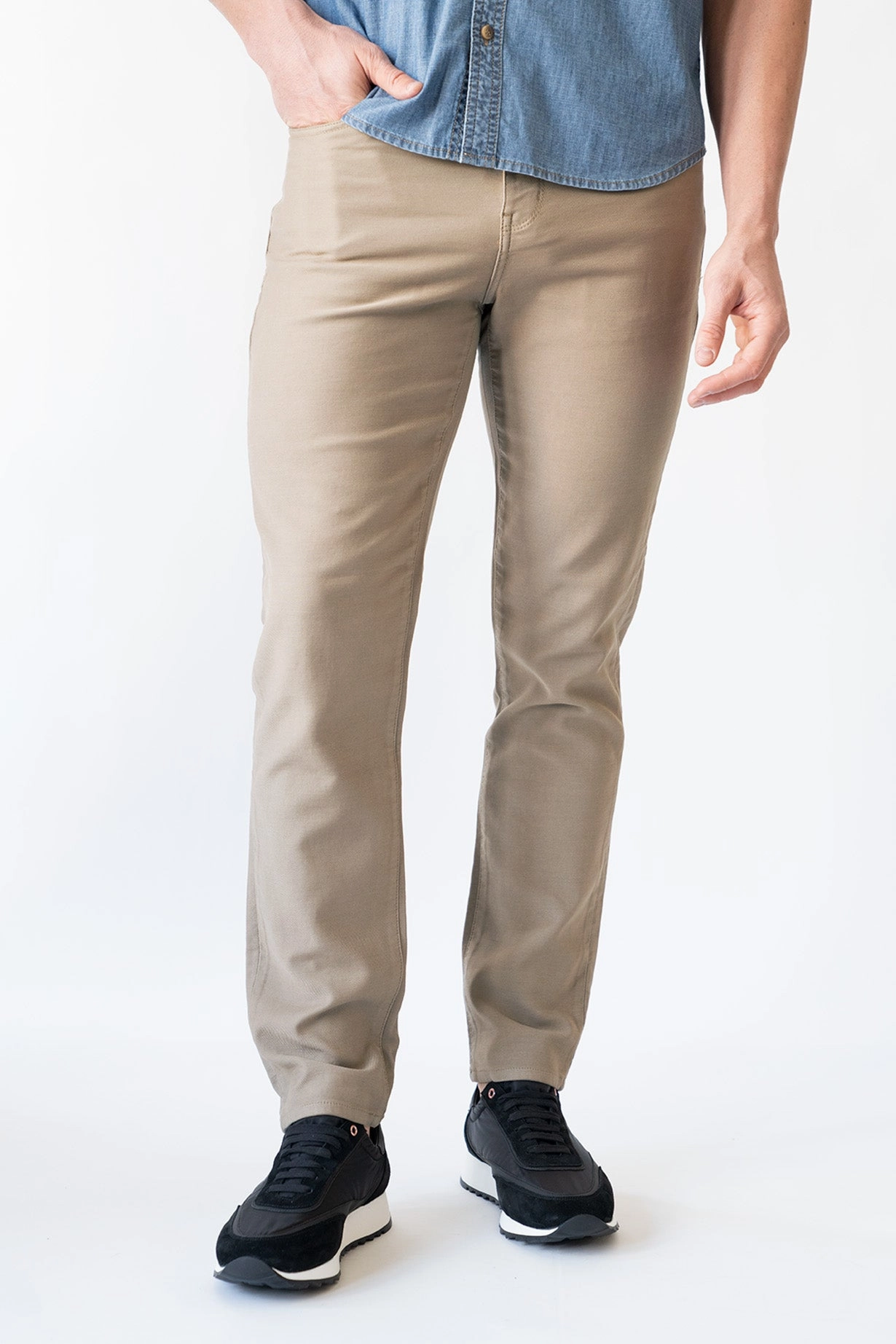 Premium Party Look Slim Comfort Jean - Rugged Tan