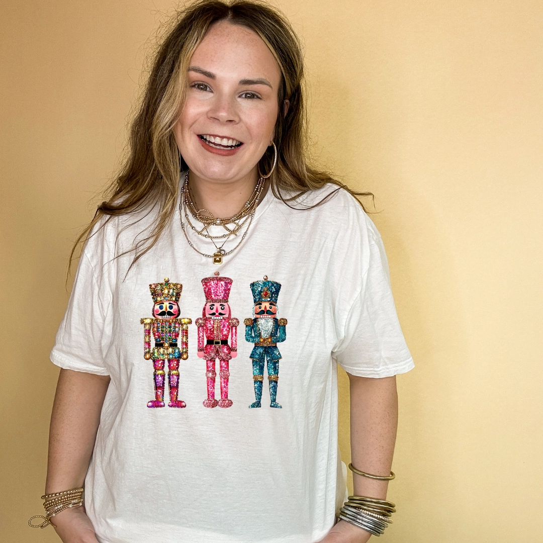regular but not boring Online Exclusive | Glitter Nutcrackers Graphic Tee in Multiple Color Options