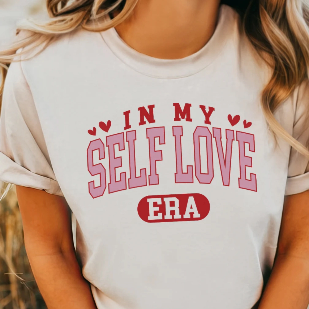 Breathable Look Fun and Comfortable Online Exclusive | In My Self Love Era Graphic Tee in Cream