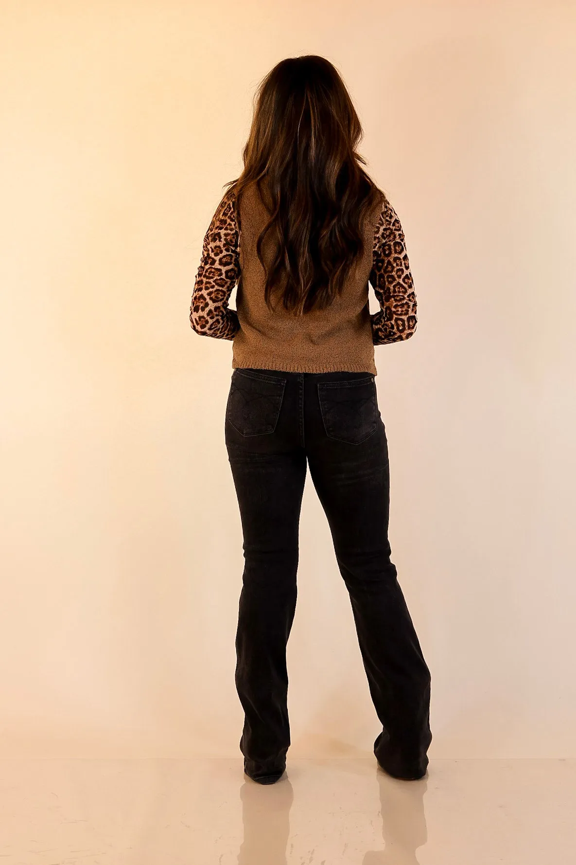 Everyday Staple Textured Knit Sweater Vest in Camel Brown Cold Weather Hidden Pocket Design