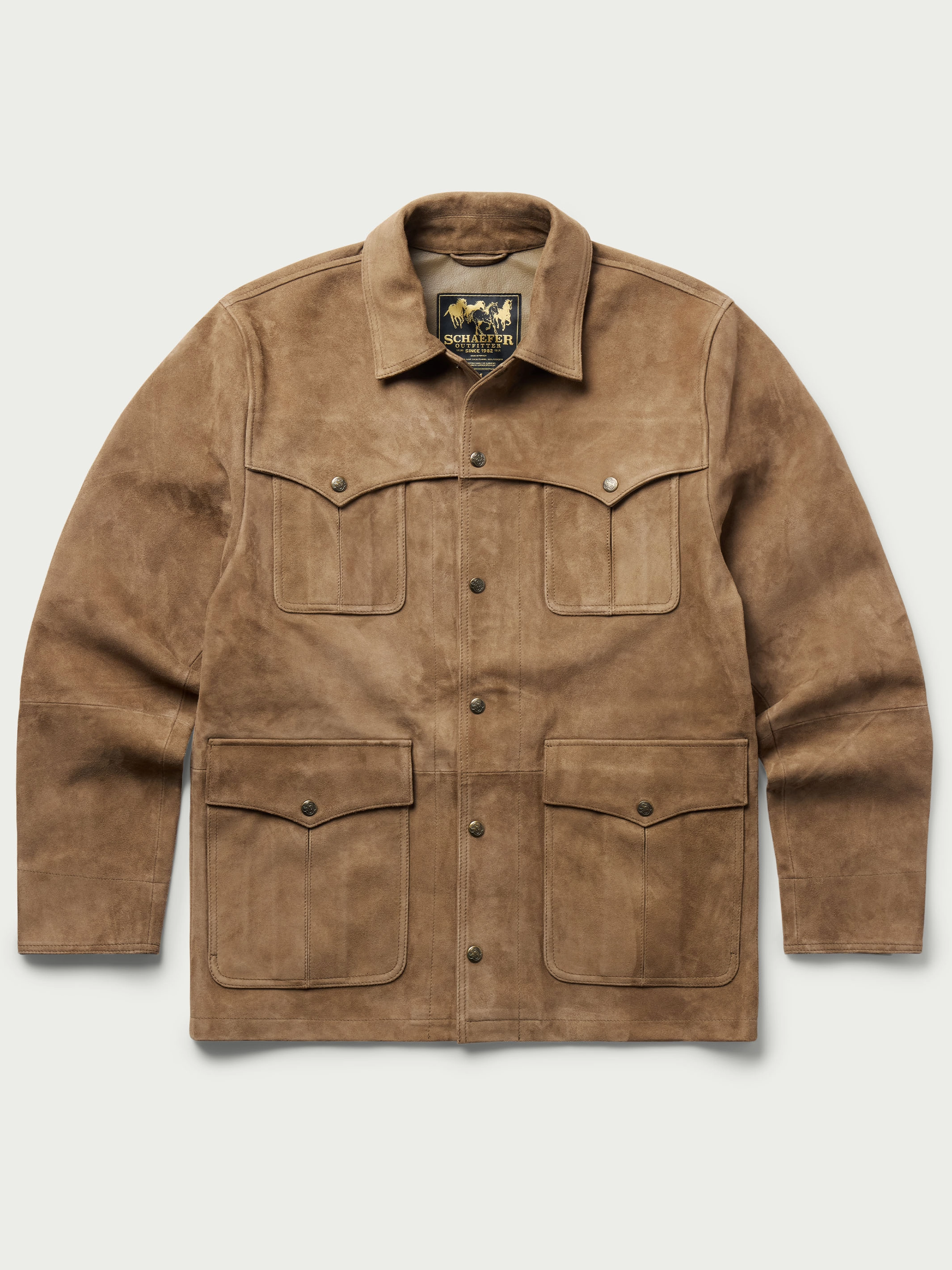 Expedition Suede Shirt Jacket Durable Abrasion Resistant Magnetic Closure Option