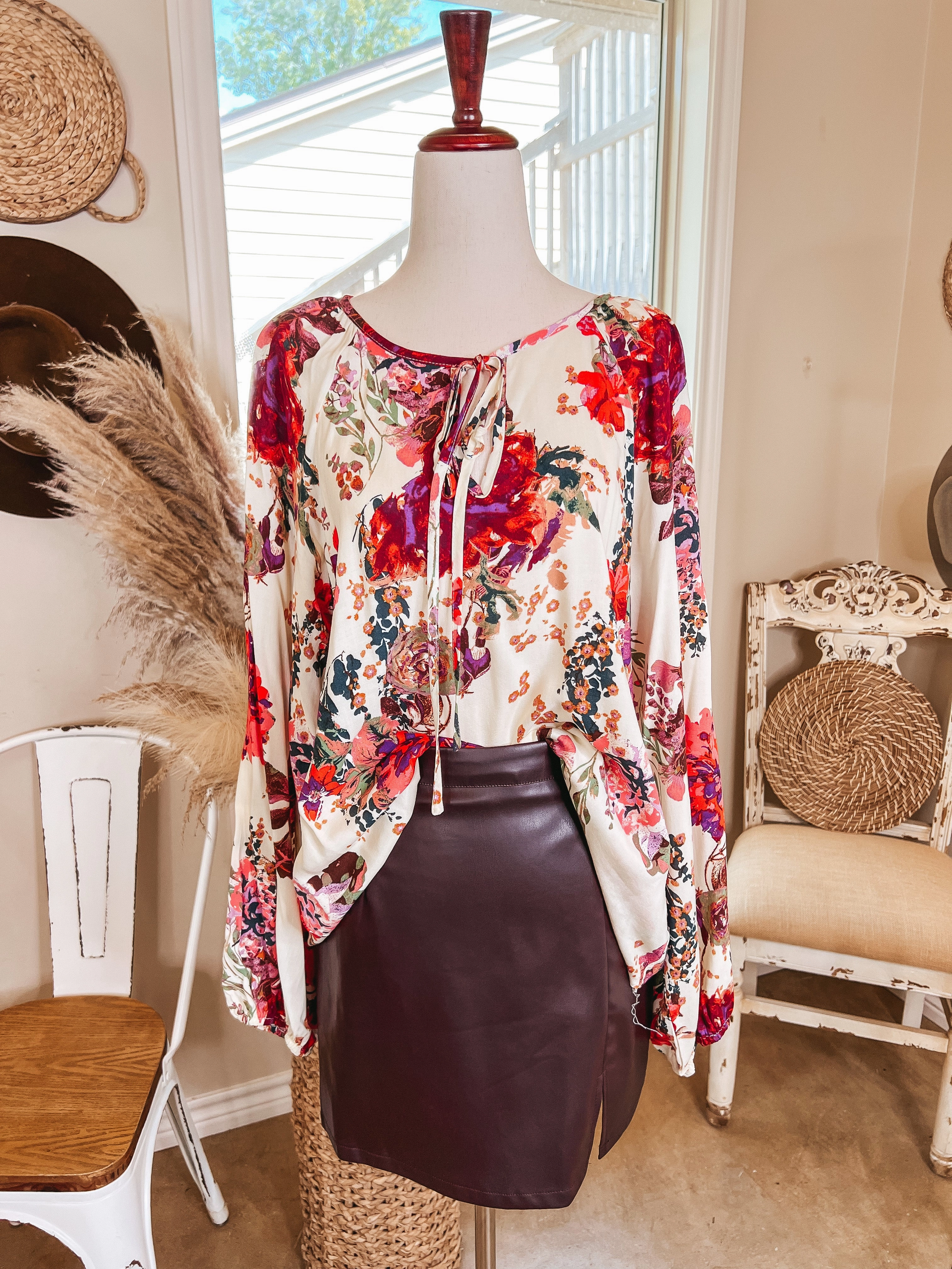 MachineWashable All the Buzz Faux Leather Side Slit Mini Skirt in Chocolate Brown