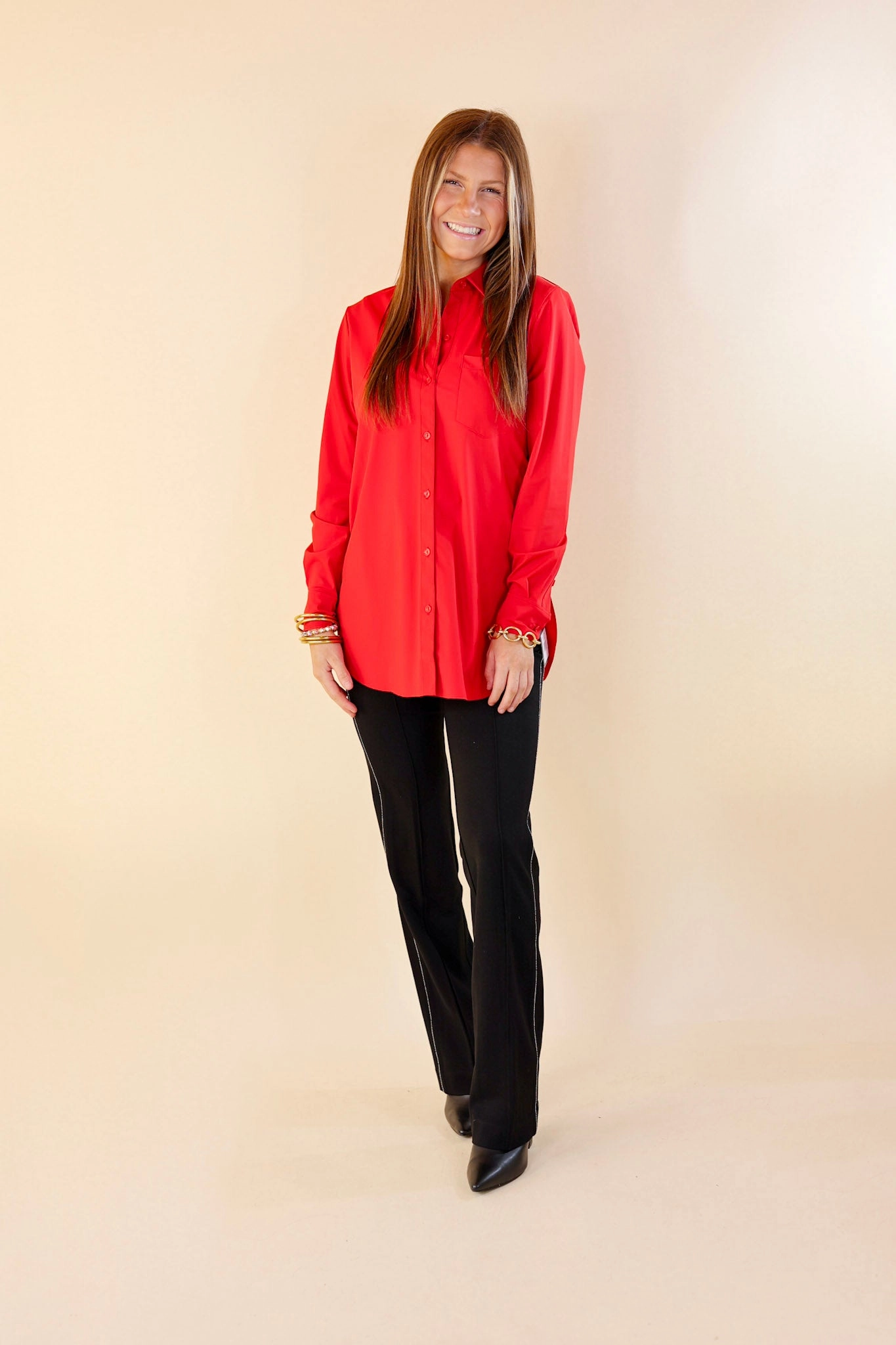 Lyss?? | Elysse Embellished Wide Leg Pants in Black StaticFree Lining