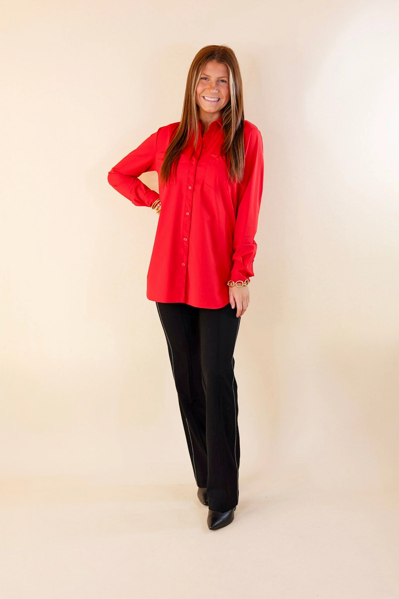 Lyss?? | Elysse Embellished Wide Leg Pants in Black Heat Safe NonSlip Grips