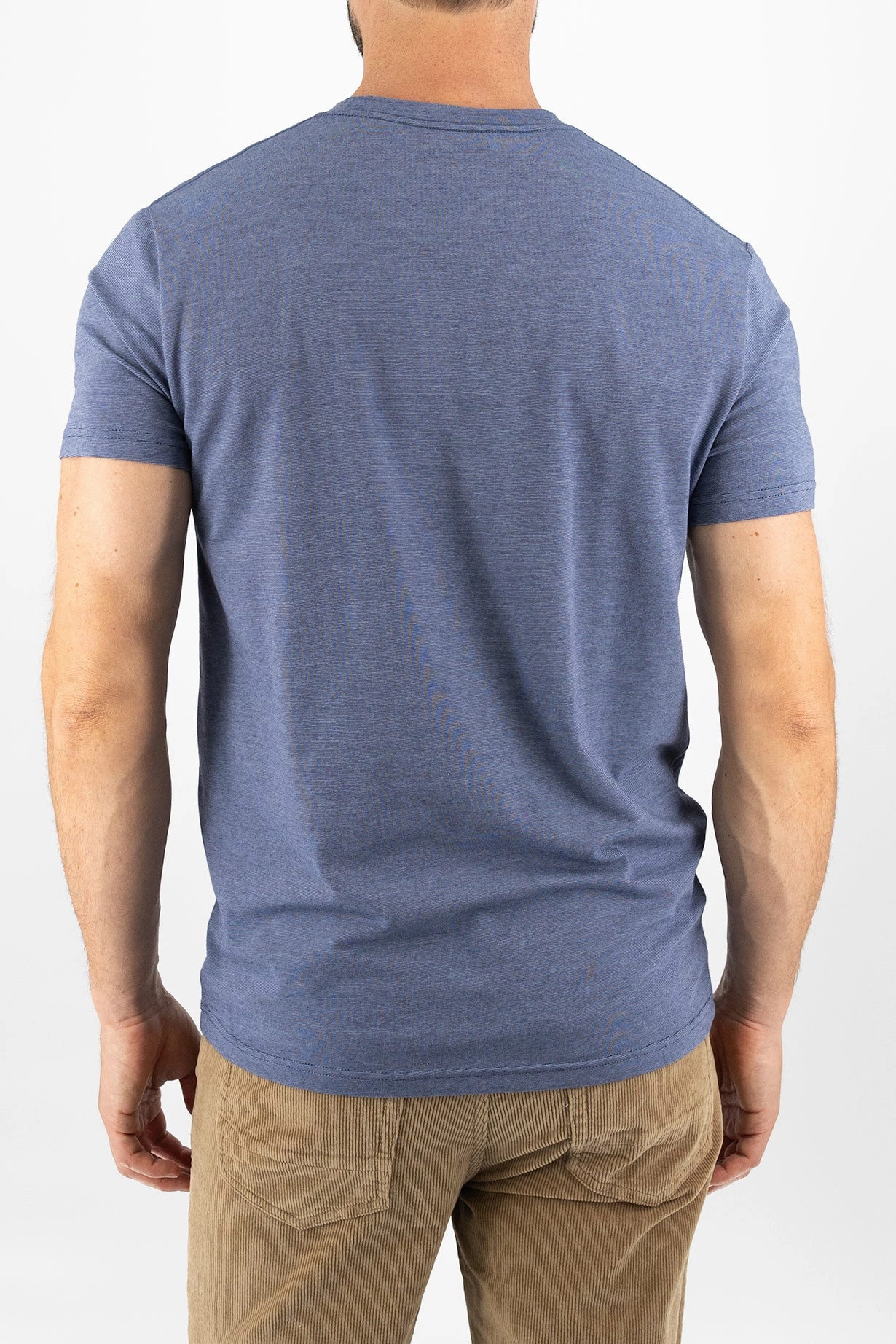 Feeder Stripe Tee - Melange Navy blue Hypoallergenic Lining