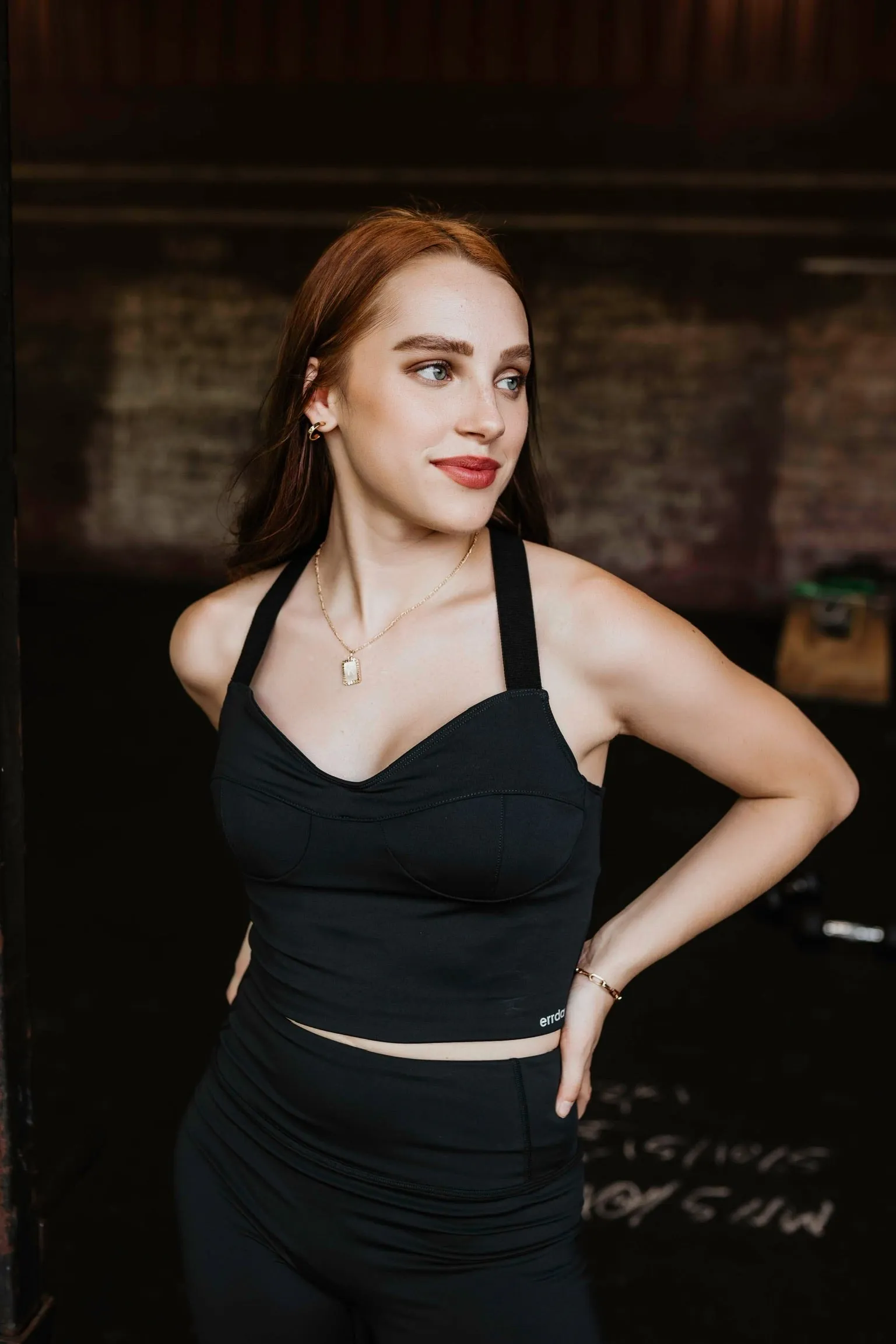 Hypoallergenic Lining Natural Fiber Blend Always RXing Adjustable Strap Tank Top Sports Bra in Black