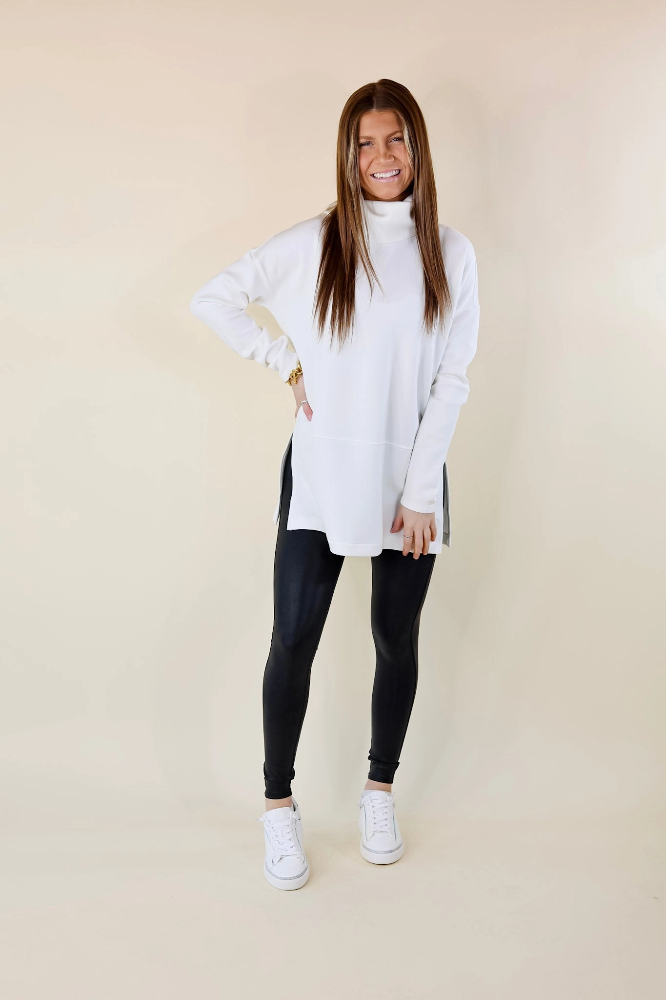 Net Fit SPANX | AirEssentials Turtleneck Tunic in White
