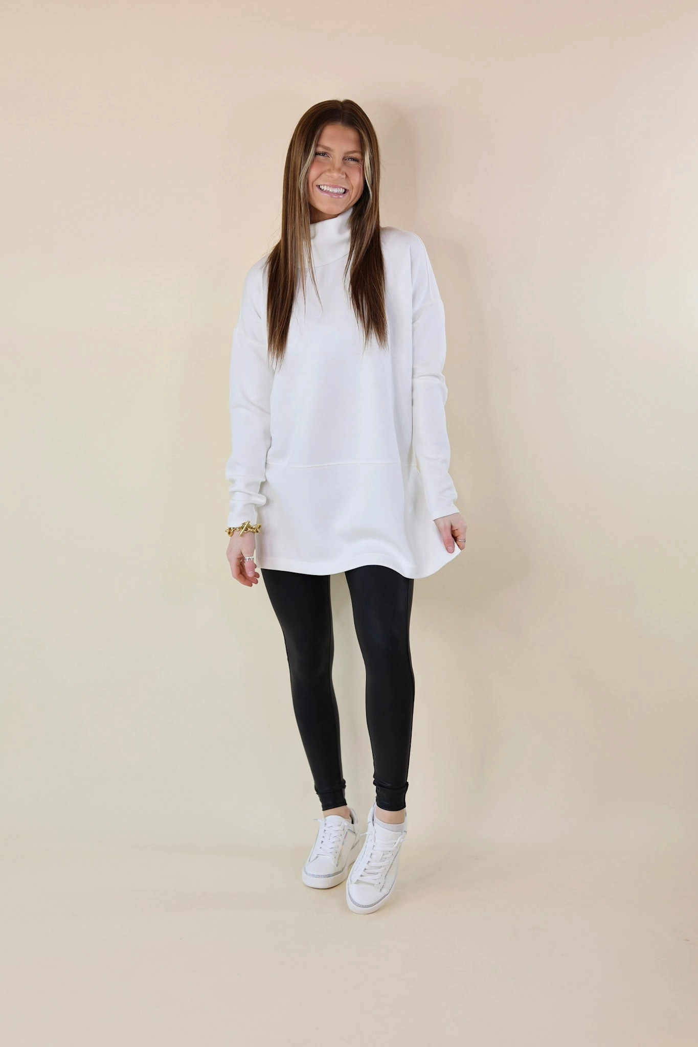 SPANX | AirEssentials Turtleneck Tunic in White Warm Fashion