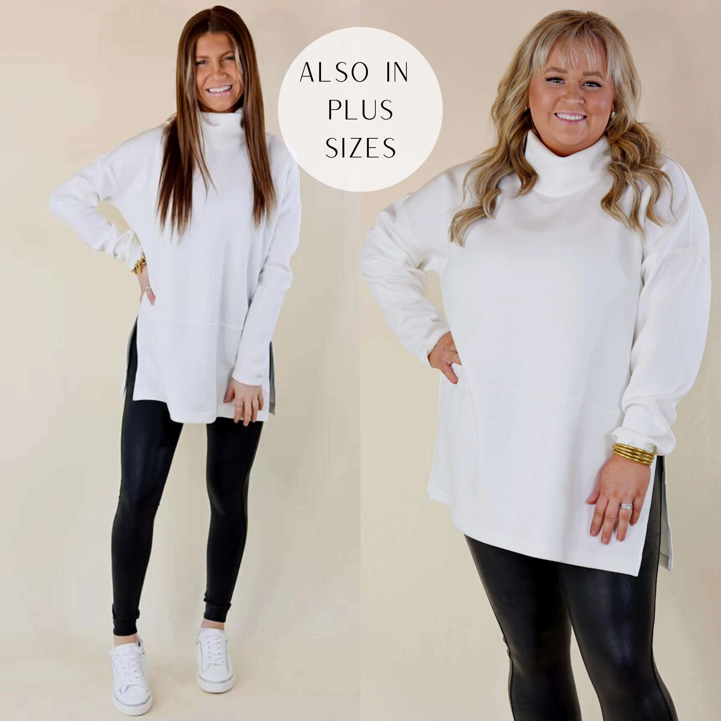 SPANX | AirEssentials Turtleneck Tunic in White Scandi Clean Bold Core