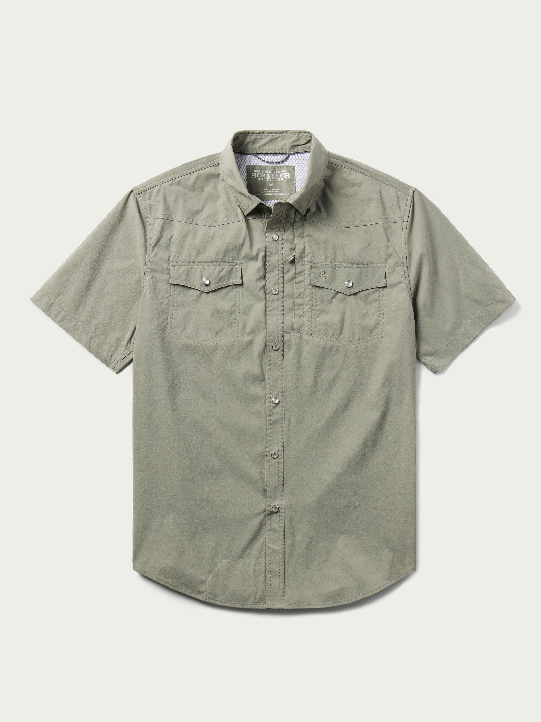 Stretchable Fabric Short Sleeve RangeTek Western Guide Snap Shirt