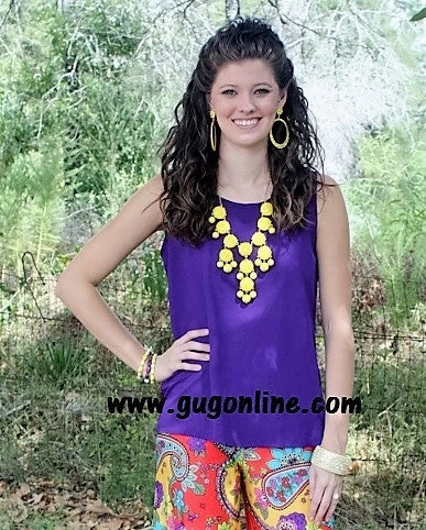ThermalRegulating Layer Last Chance Size Medium | Bow Me Away Top in Purple and Yellow