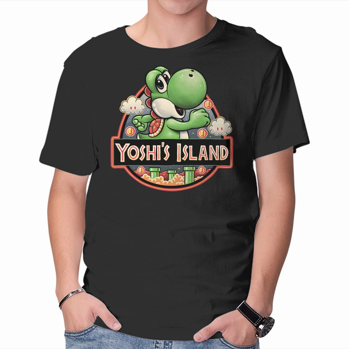 Green Dinosaur Island Durable Material Simple Yet Cozy