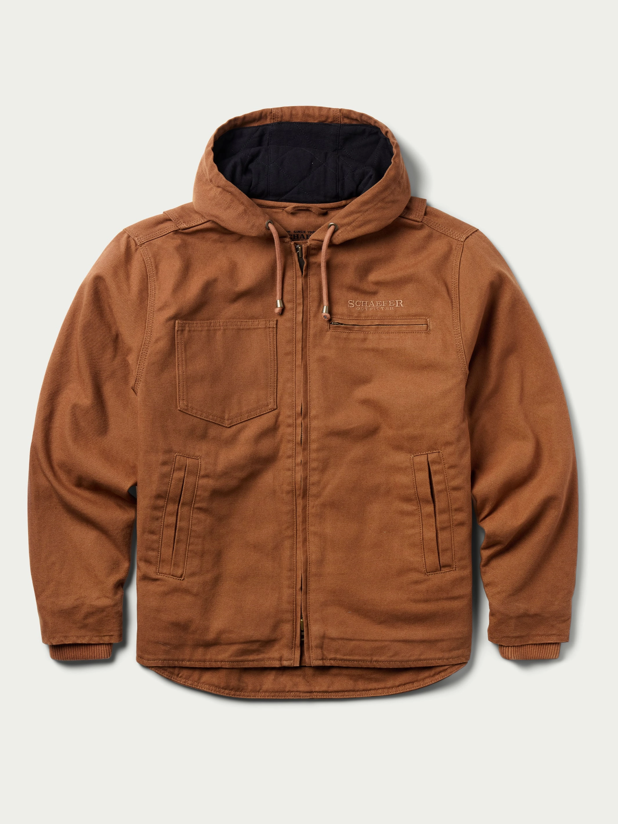 InterchangeableLining Flexible Fit Hooded Zip Canvas Jacket