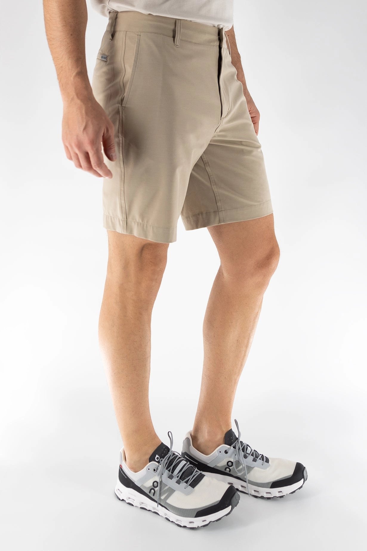 Comfortable Fit Wear Chill Style Hybrid Short 8" - Sand