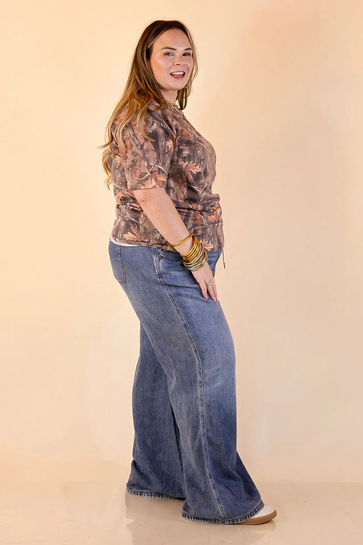 Simply Southern | Made for Today Short Sleeve T-Shirt in Camouflage RibbedHemline