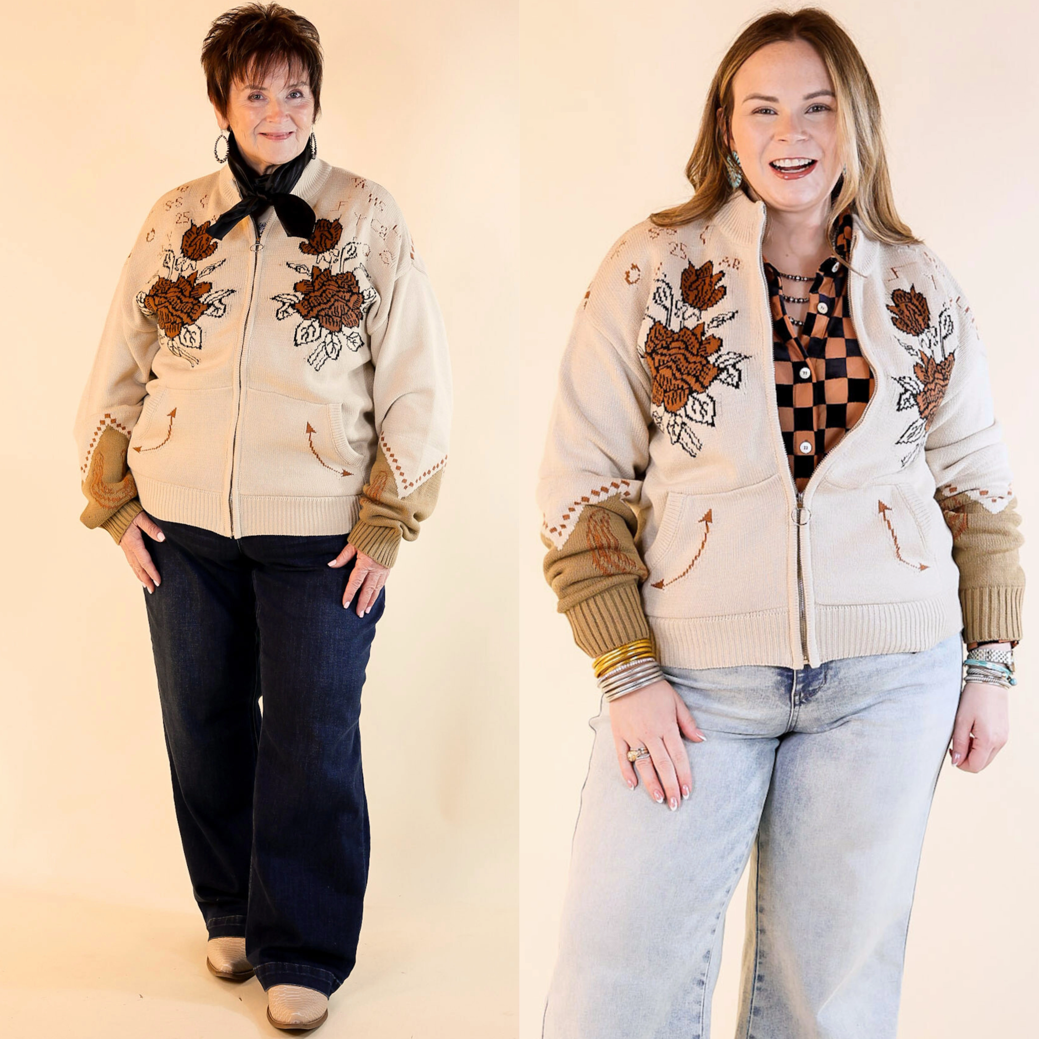 Rodeo Quincy | Jenkins Zip Up Jacket with Pockets in Tan Flexible Insulation