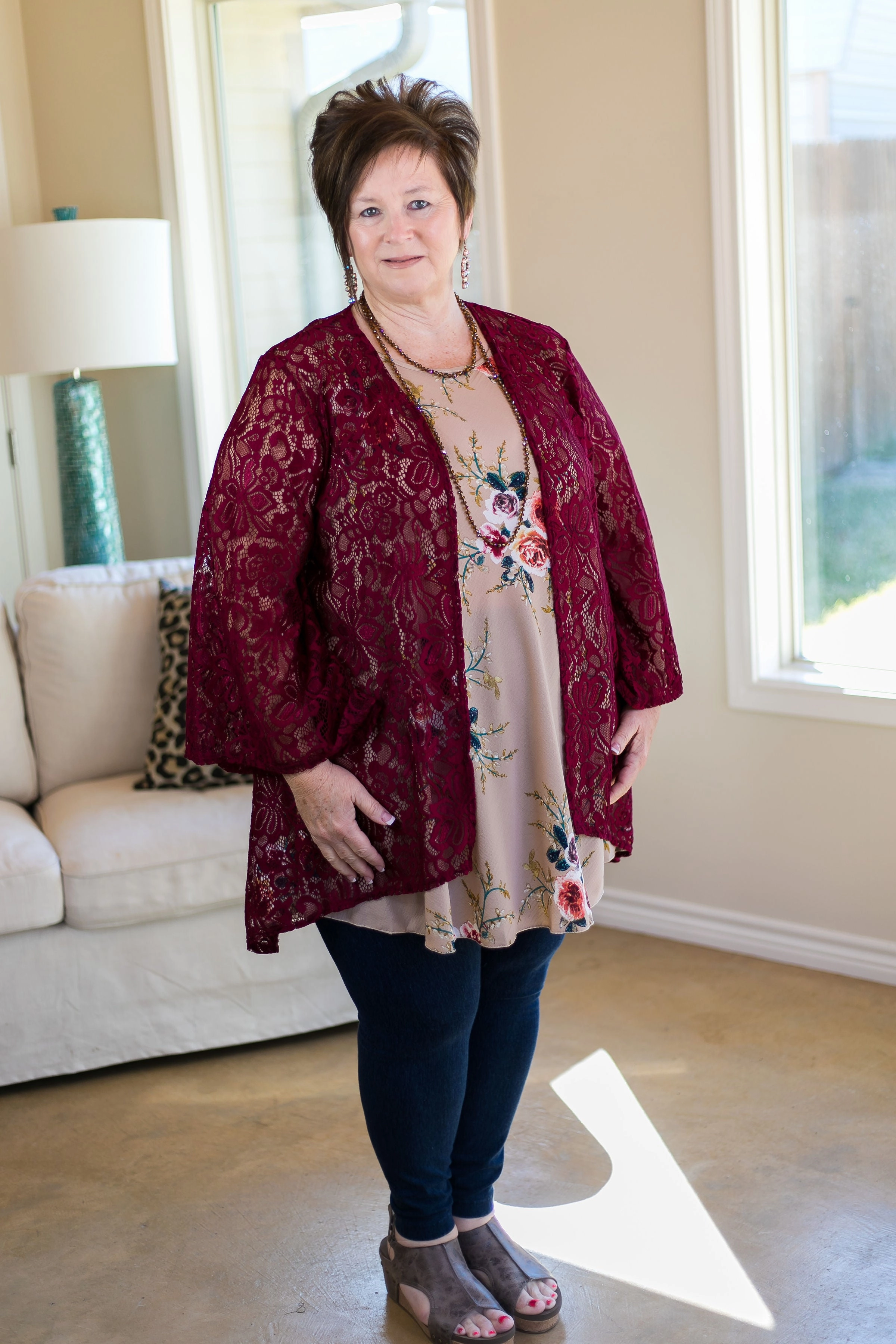 Last Chance Size S/M | What I'm About Floral A Line Dress in Tan NoRubEdging