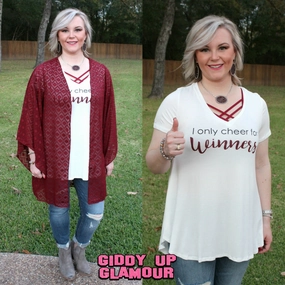 I Only Cheer For Winners V Neck Tee Streetwear Style